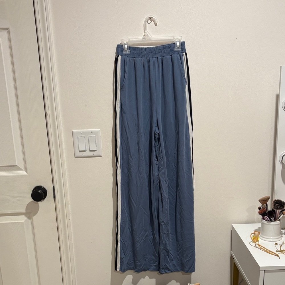 Princess Polly Light Blue Wide Leg Sweatpants